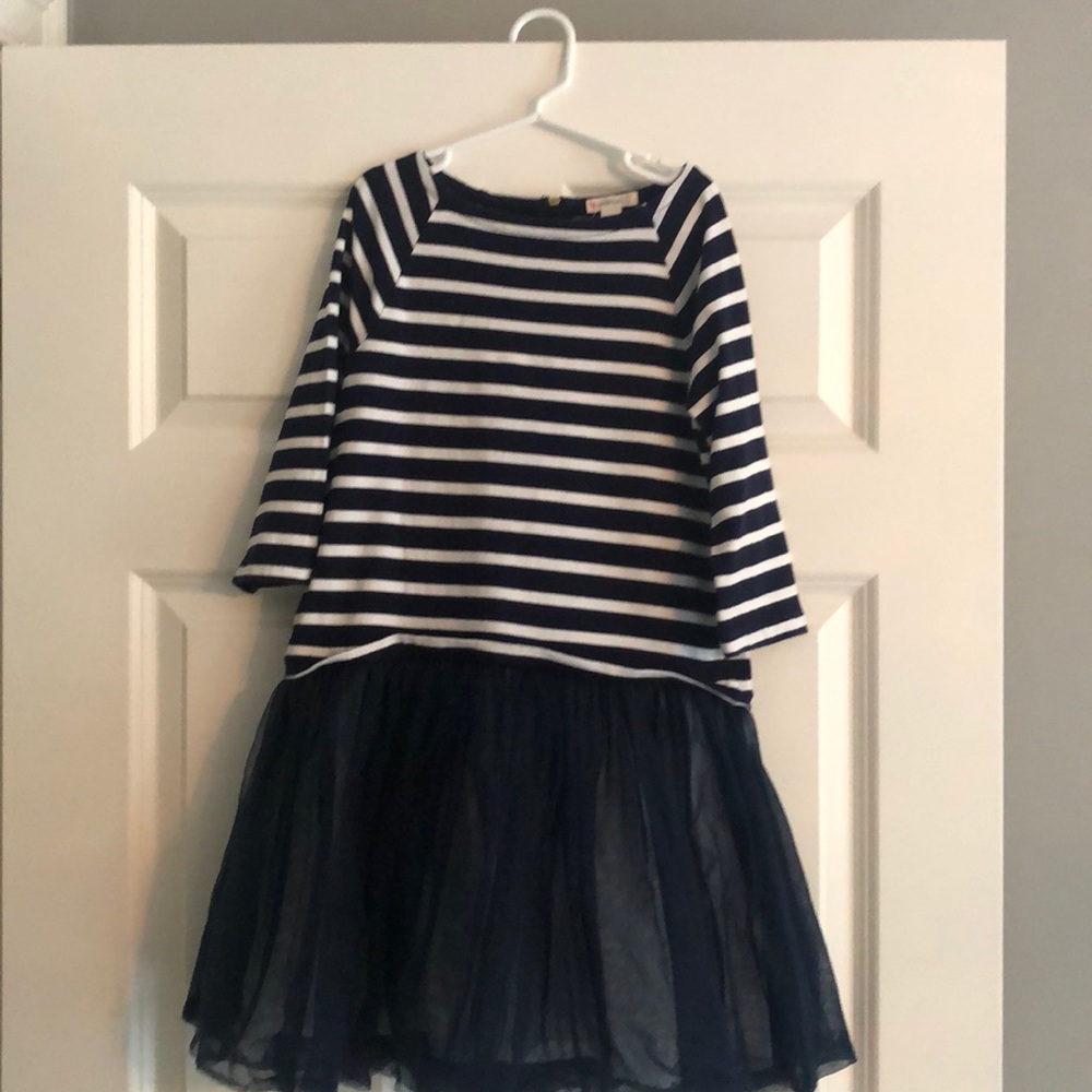 Crewcuts Navy Dress with Tulle Skirt